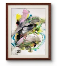 Aleph Original Art 7 14x11  Abstract Expressionism On Paper