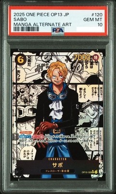 PSA 10 Sabo OP13-120 SEC Manga Alt Art Carrying on His Will ONE