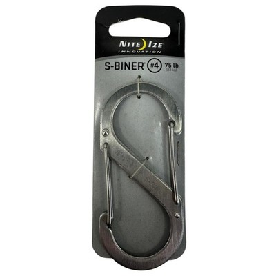 Nite Ize Innovation S-Biner #4 Edelstahl Doppelkarabiner 33KG Neu