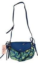 Juicy Couture Blue and Yellow Snake Print Flap Crossbody Bag