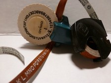 Vintage 1960's Dymo Embossing Label Maker Blue w/ Tape