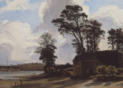 Klassisches Landschaftswandbild Ruhige Landschaftsszene