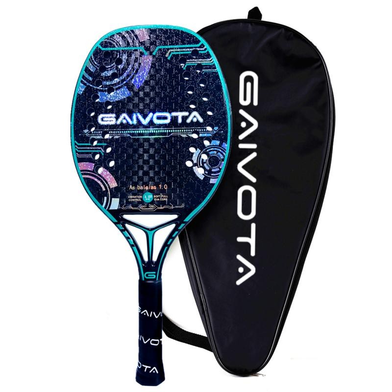 Gaivota 12K Beach Tennis Racquet with Rough Surface and Back