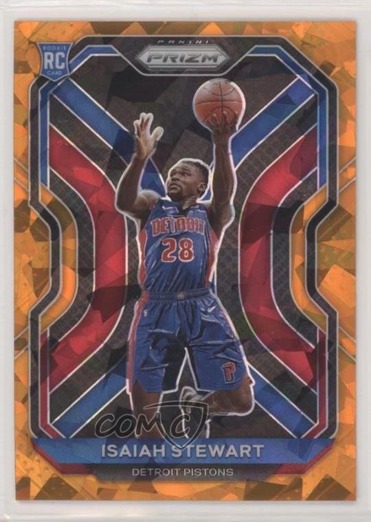 2020-21 Panini Prizm Orange Ice Prizm Isaiah Stewart #254 Rookie RC 2l4