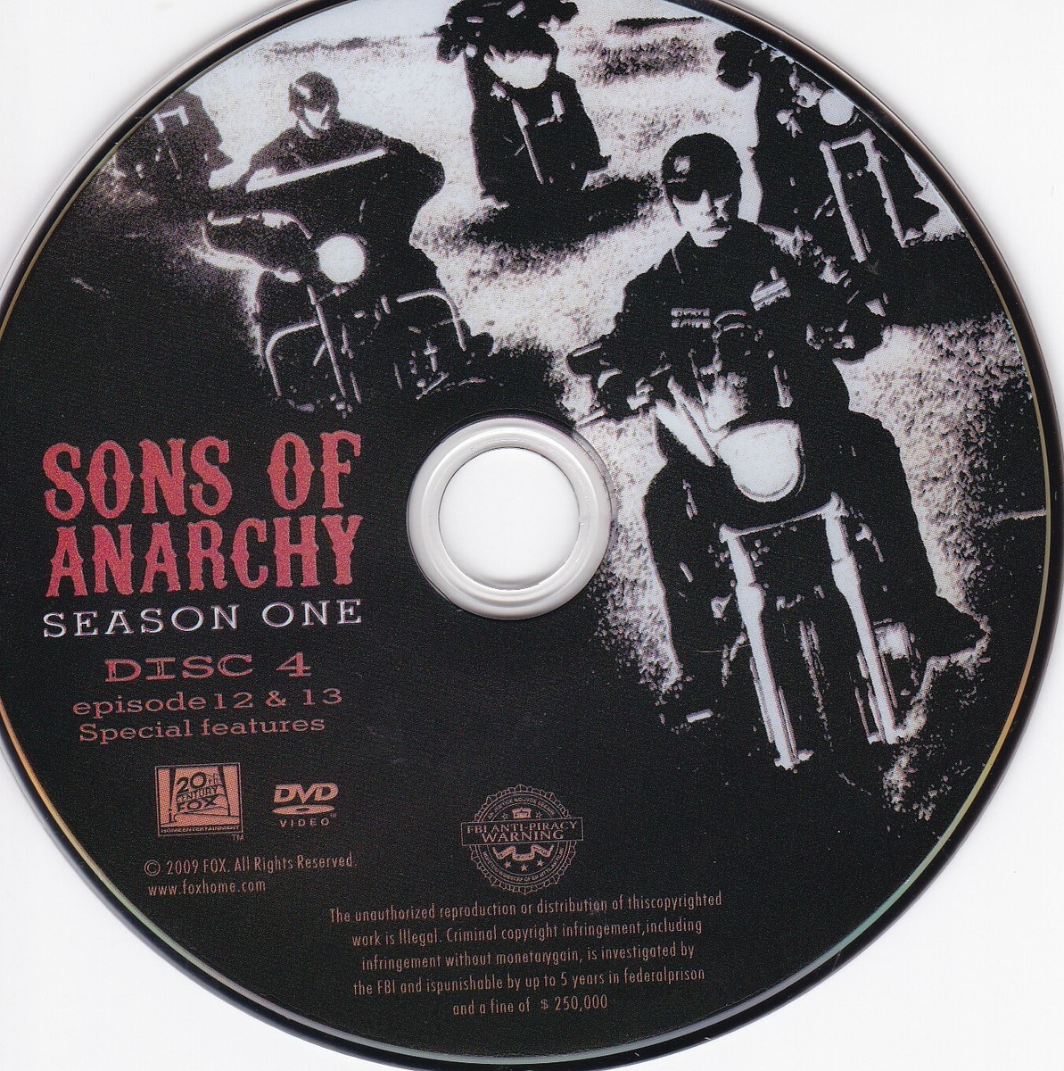 Individual Replacement For Sons of Anarchy Season 1 DVD Disc Only