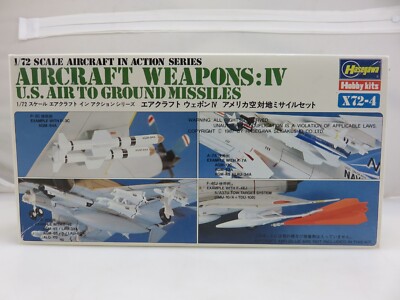 Hasegawa Aircraft Weapons IV Air To Ground Missiles 1/72 Model Kit PARTALLY USED