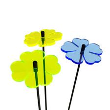 Small Garden Décor Ornaments Set of 3 'Double Blossom'