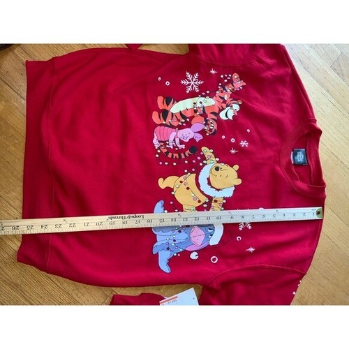 Neu mit Etikett - MED Disney Winnie Puuh Weihnachten Sweatshirt mit Rundhalsausschnitt Urlaubsgrafik - Bild 3 von 6