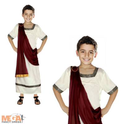 Römer Jungen Kostüm Caesar Kaiser König Griechisch Toga Kinder Kinderkostüm Outfit