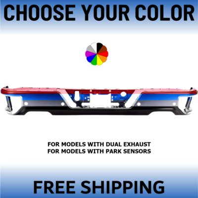 #ad NEW Choose Your Color Rear Bumper For 2019 2025 GMC Sierra Chevrolet Silverado $592.67