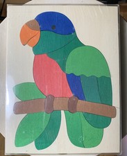 SIEBERT Wooden Colorful Parrot Puzzle Educational 5 Yrs. NEW Sealed