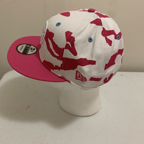 Nuevo New Era 9Fifty Indiana Pacers NBA Hombres OSFA Blanco/Rosa Sombrero a presión - Imagen 3 de 8