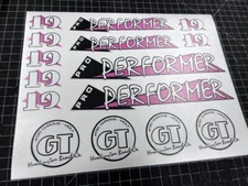 Old School BMX - 1986 Pro-Performer Decals (Black & Pink)