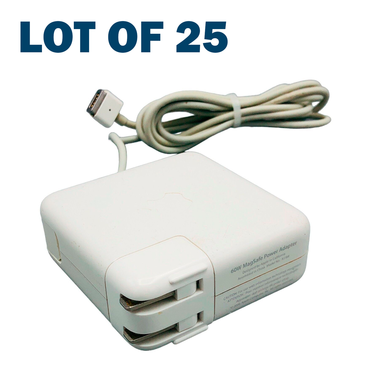 LOT OF 25 Genuine Apple 60W MagSafe MS1 T-Style AC Power Adapter 