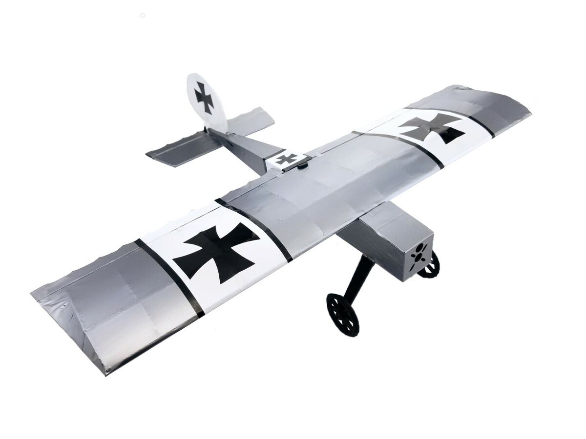 Mini Ugly Stick RC Airplane SILVER METALLIC Easy Kit W/ Pre-Cut Covering
