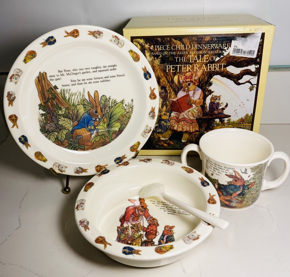 The Tale of Peter Rabbit- 4pc Child Dinnerware Set Christmas Gift