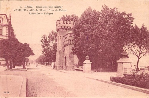 CPA Mainz Alley Du Rhin And Door of The Fish - 第 1/2 張圖片