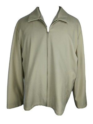 perry ellis mens Sz XL Tan Color Quilted Lining Jacket B3