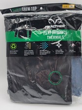 Realtree Mens Large Crew Top Performance Thermals Base Layer