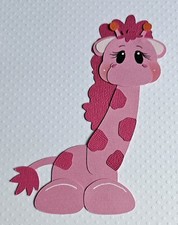 Giraffe Pink. Scrapbook, Card making Paper Piecing