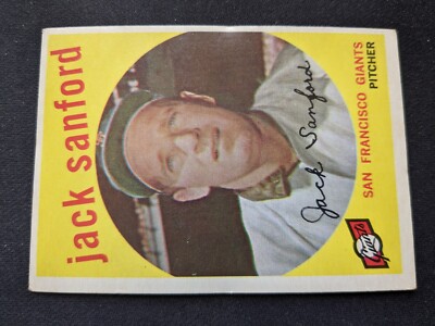 1959 Topps Baseball Card # 275 Jack Sanford - San Francisco Giants (VG/EX)