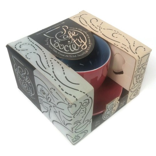 Juego de tazas y platos Cafe Society 26 oz taza de 7,5 pulgadas plato Kane Industries sopa o café - Imagen 5 de 10