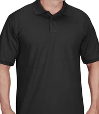PROPPER MENS UNIFORM POLO SHORT SLEEVE SHIRT Sz M BLACK NWT**