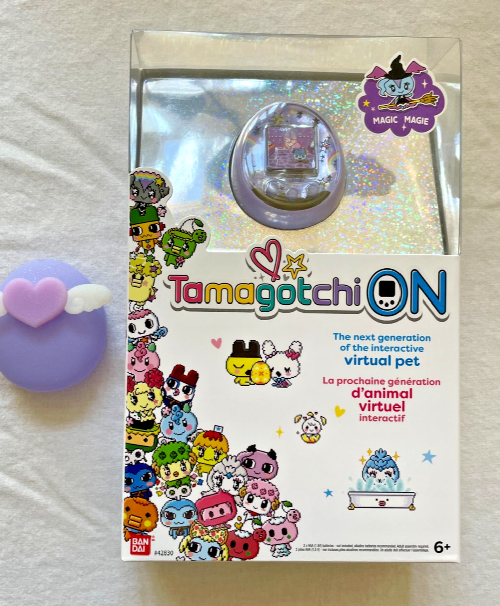 NEW Sealed Box Tamagotchi ON Magic Purple Virtual Magical Pet Angel Case