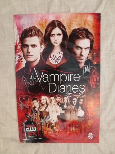 CW VAMPIRE DIARIES CAST AUTOGRAPHED 11X17 POSTER 9 AUTOGRAPHS JSA CERTIFIED - 第 1/13 張圖片