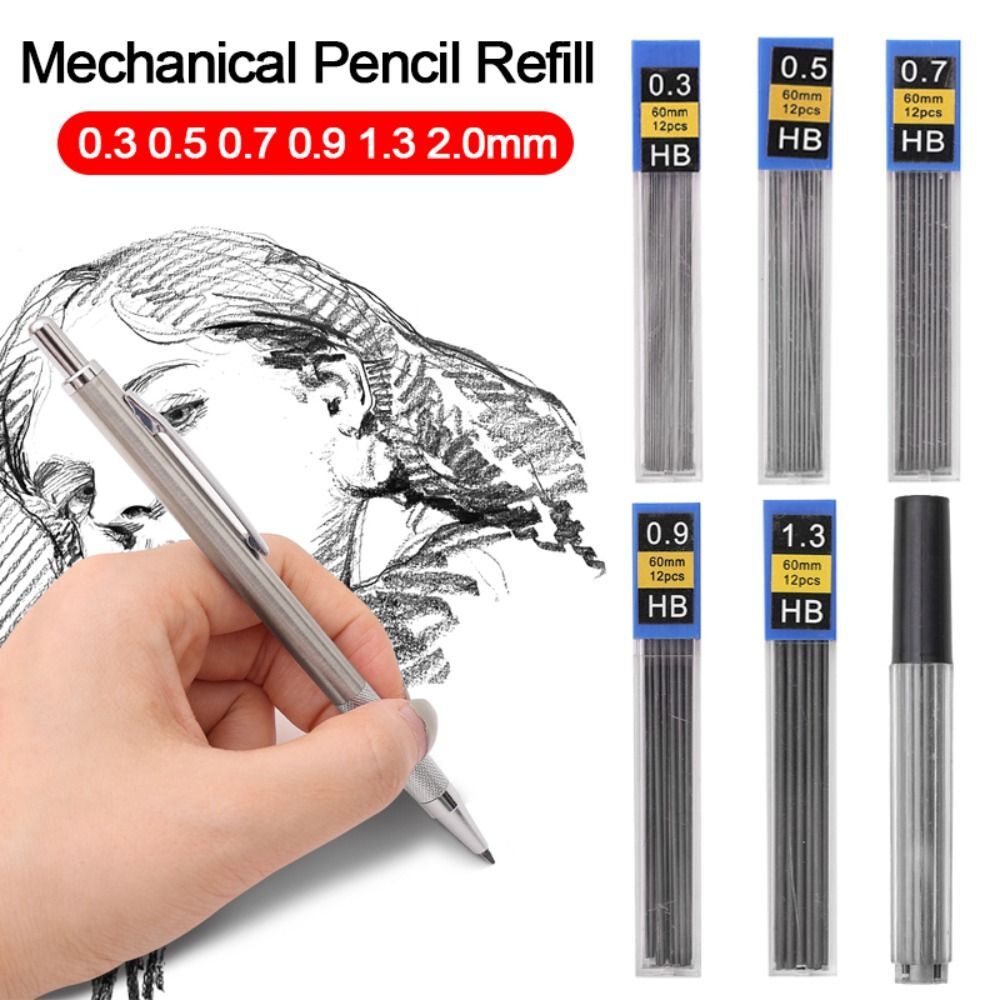 6 Boxs Graphite Automatic Pencil Refill Mechanical Pencil Refill  Students