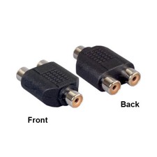 RCA Female to 2RCA Female Connector Coupler Adapter RCA to Dual RCA Audio Device
