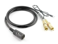 6 Ft . DIN-8 Female to Gold 2-RCA Males TurnTable Cable w/ Ground Custom Made