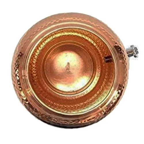 100% Pure Copper Water Dispenser (Matka) Hammered Container Pot 4 Litre - Picture 3 of 4
