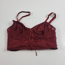 Out From Under Women Corset Bra Long Lined Sheer Medium