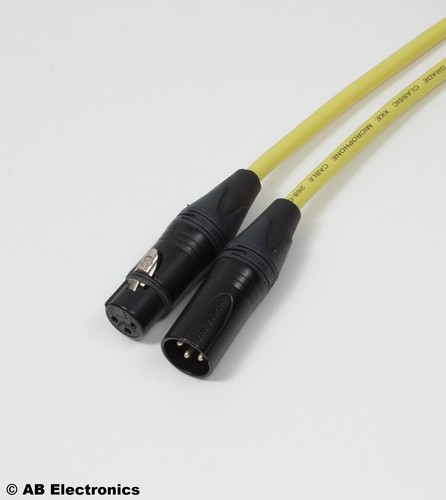 Black Neutrik Male/Female XLR with Van damme Professional Mic Cable 10 Colours - Picture 3 of 12