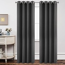Extra Long Curtains, Blackout Curtains 108 52"W x 108"L Pack of 2 Dark Grey