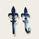 Fleur De Lys Coat Hook Hanger Cast Iron Large