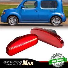 Red Lens LED Rear Side Marker Light/Fender Flare Lamps For 2009-2014 NISSAN CUBE