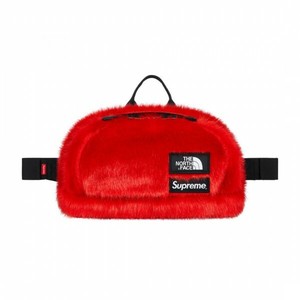 Auténtico * Supreme X The North Face Rojo de Piel Sintética Bolso De La  Cintura | eBay