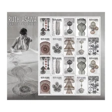 US FOREVER SCOTT#5504-5513A RUTH ASAWA  78C FOREVER STAMP   SHEET OF 20 MNH OG