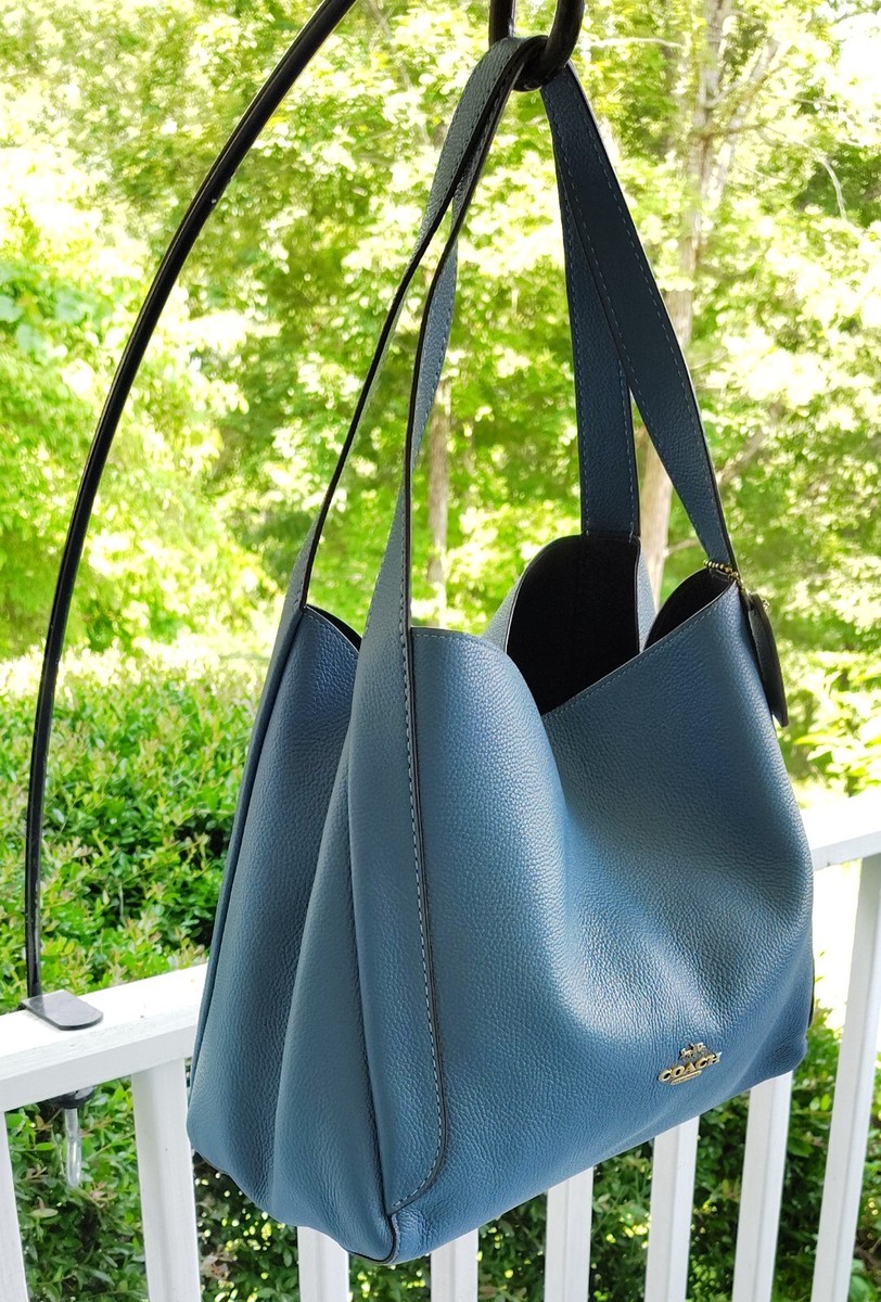 Coach MEDIUM 73549 Denim Hadley Leather Hobo Shoulder Bag | eBay