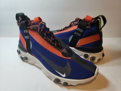 Nike React Runner Mid WR ISPA Blue Void Team Orange AT3143-400 - Size 5.5