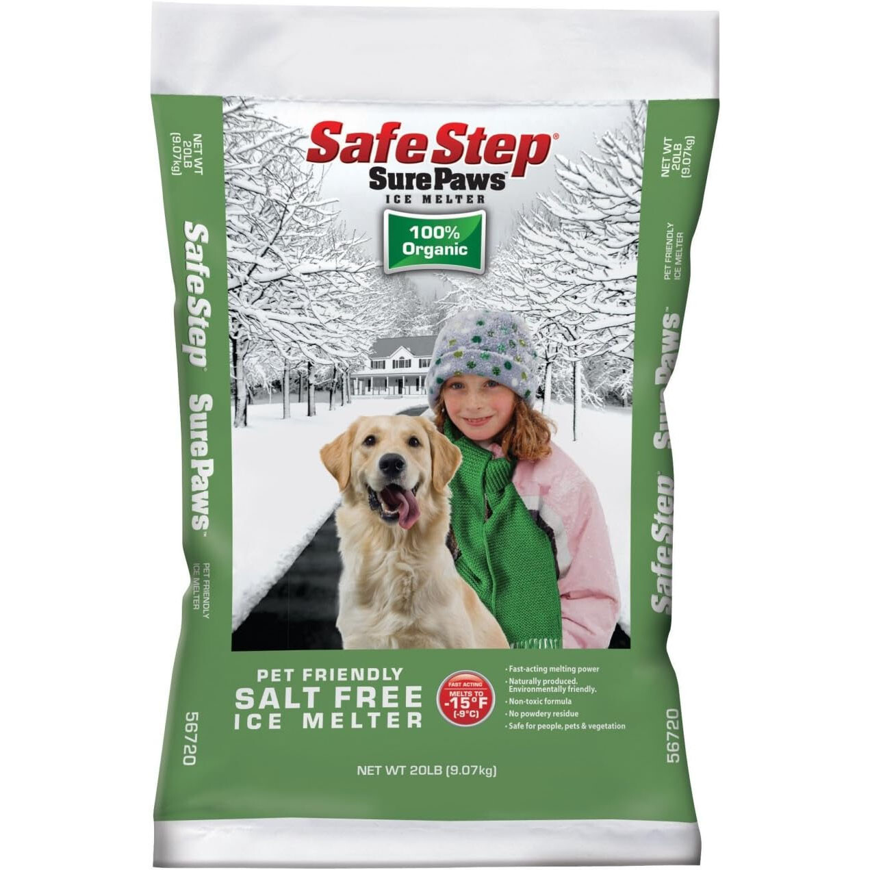 Плавильщик гранулированного льда Safe Step Sure Paws без соли для домашних животных - 20 фунтов - 752907 7290₽