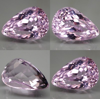 Kunzite Rose Naturelle Du Brésil – 15,11 Carats – Taille Poire – Pierre Gemme