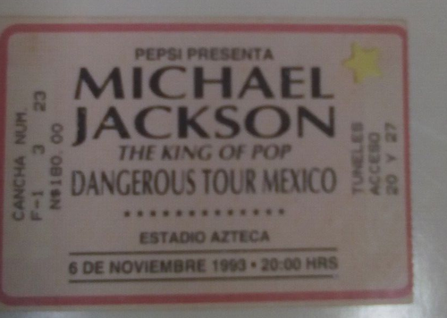 MICHAEL JACKSON MEXIKO 1993 6. NOVEMBER GEFÄHRLICHE TOUR ESTADIO AZTEKA - Bild 4 von 4