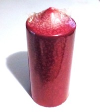New CANDLE-LITE 6 1/2" Tall Red Pillar Candle Made in USA