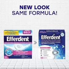 Efferdent Denture Cleanser Tablets, Complete Clean, Cleanser for Retainer and