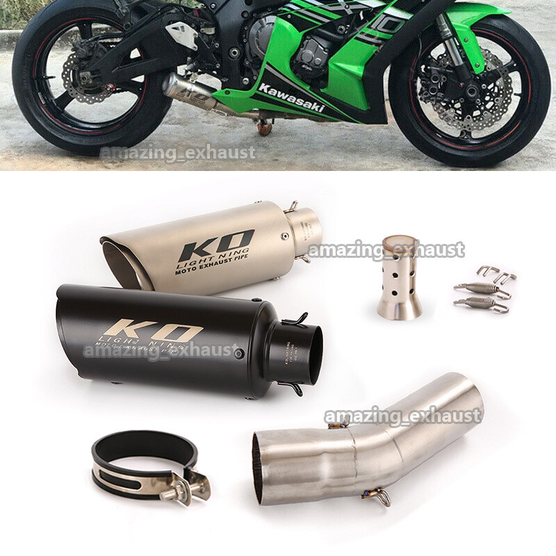 K Slip On For Kawasaki Ninja ZX6R ZX636 Exhaust Mid Link Pipe