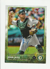 John Jaso Autographed 5x7 2015 Topps Trading Card /99 Free Shipping F879
