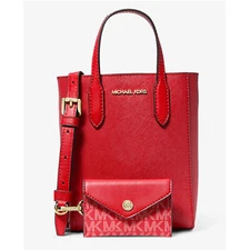 Michael kors Vincent Extra-Small Saffiano leather crossbody bag With Logo Card C